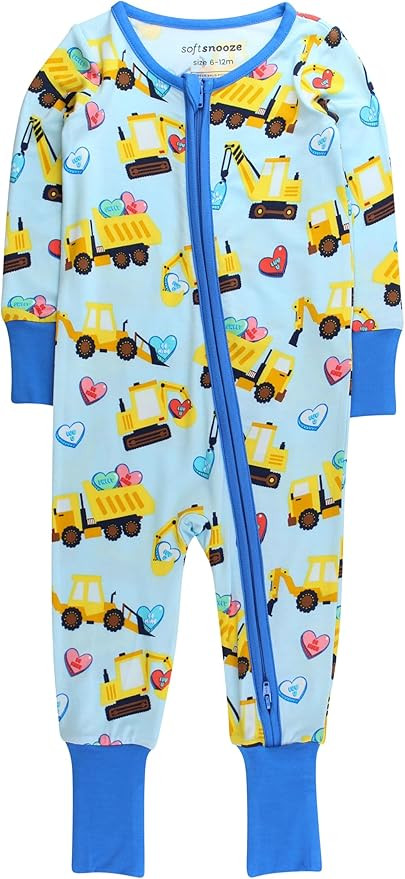 RuffleButts SoftSnooze™ Viscose from Bamboo Unisex Convertible One Piece Pajama | Amazon (US)