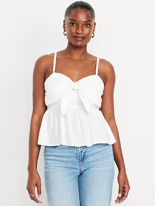 Fit & Flare Seersucker Peplum Top | Old Navy (US)