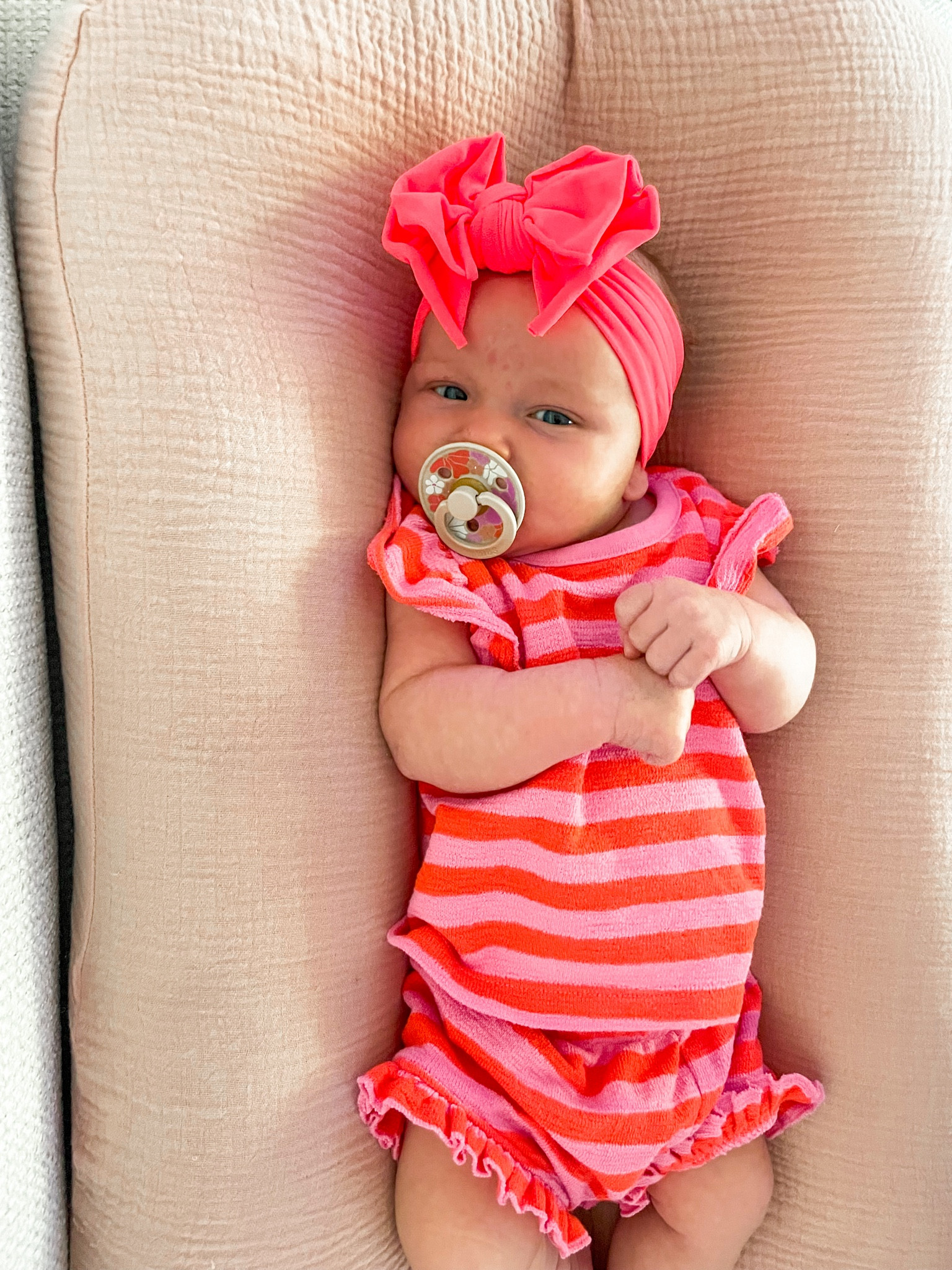 My girl - her big bow - paci - and cute fit!!

#LTKSummerSales #LTKKids #LTKBaby