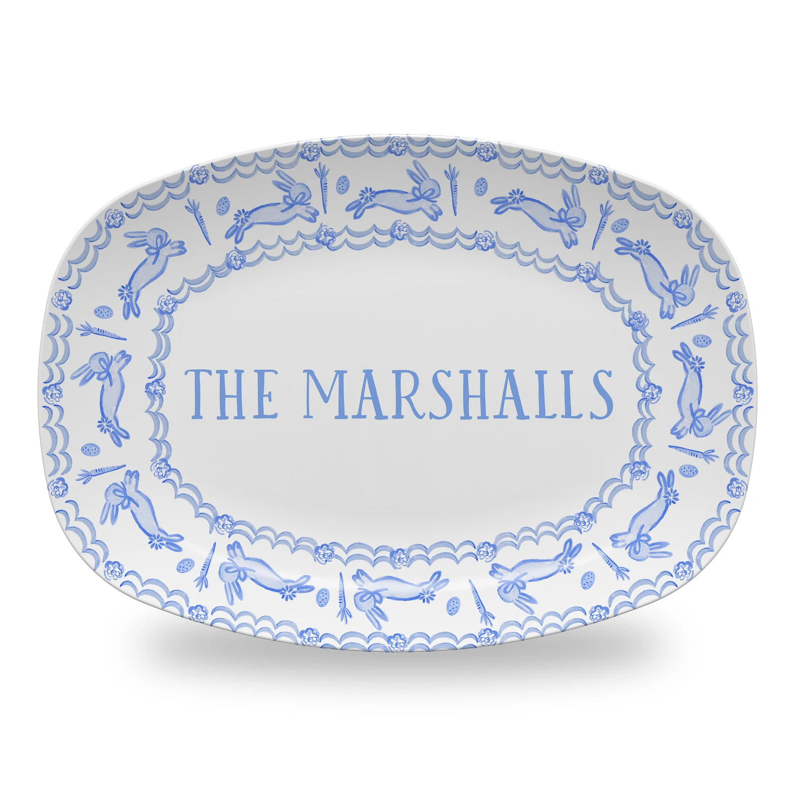 Easter Toile Platter | Easter Plate | Personalized Easter Platter Non Ceramic Monogrammed Hostess... | Etsy (US)