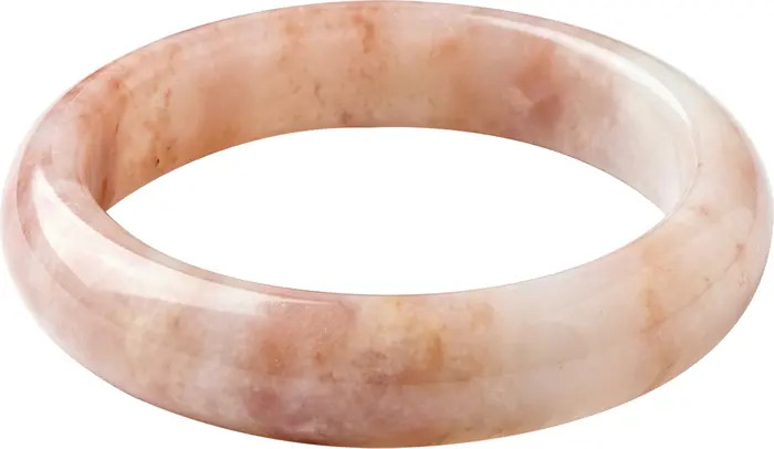 Peach Blossom Pink Jade Stone Bangle | Nordstrom