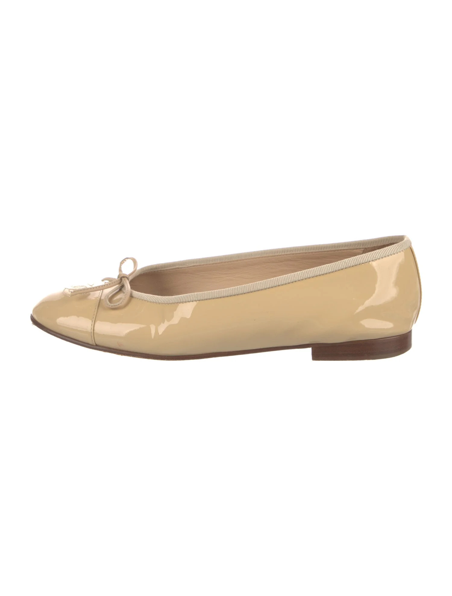 Interlocking CC Logo Patent Leather Ballet Flats | The RealReal