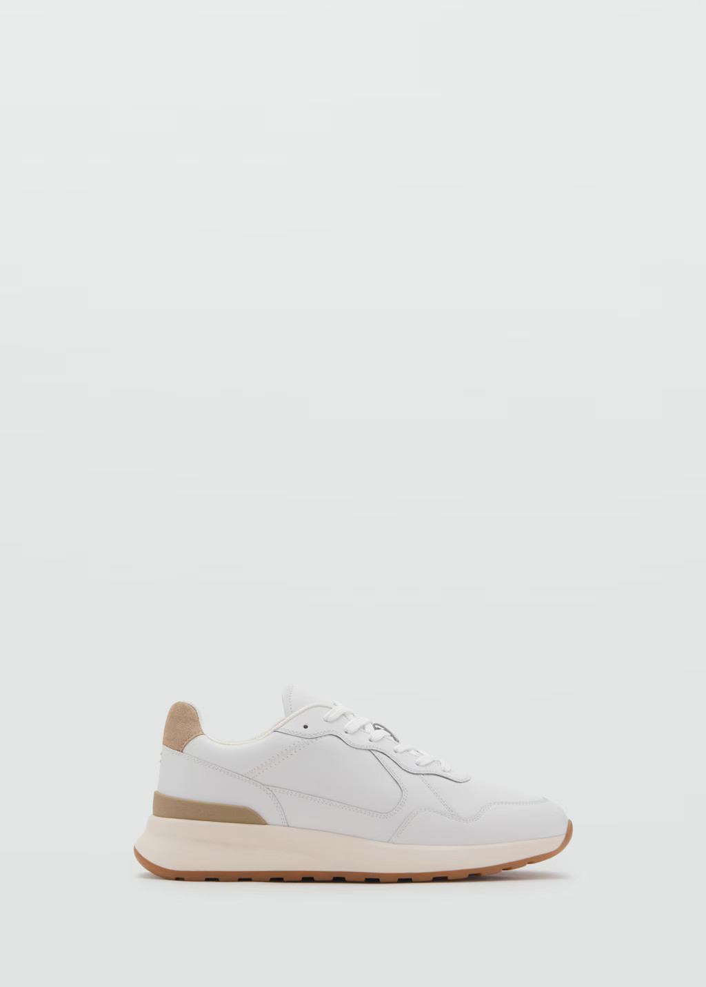 Leather mixed sneakers - Men | MANGO USA | Mango (US/MX/AU)
