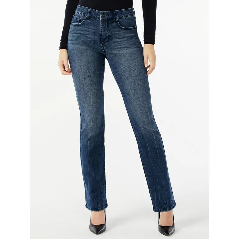 Sofia Jeans by Sofia Vergara Women's High Rise Skinny Kick Bootcut Jeans | Walmart (US)