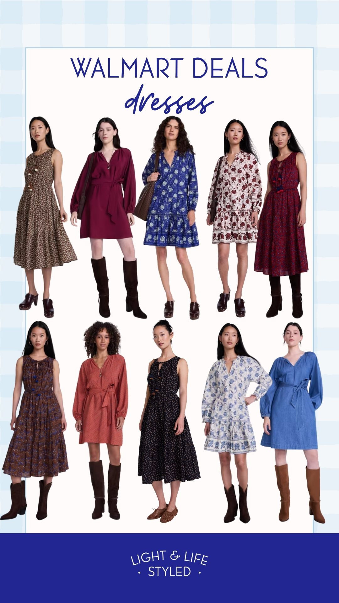 These Walmart dresses are on sale!! 🤎 Perfect for fall dinners or family pictures!! 

 #LTKootd #LTKSeasonal #LTKSaleAlert