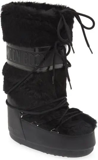 Icon Water Resistant Faux Fur Moon Boot® (Women) | Nordstrom