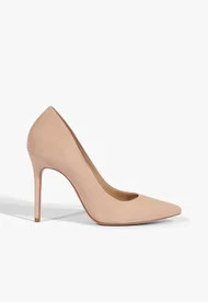Sapato Scarpin Salto Fino Nobuck Bege | Schutz BR