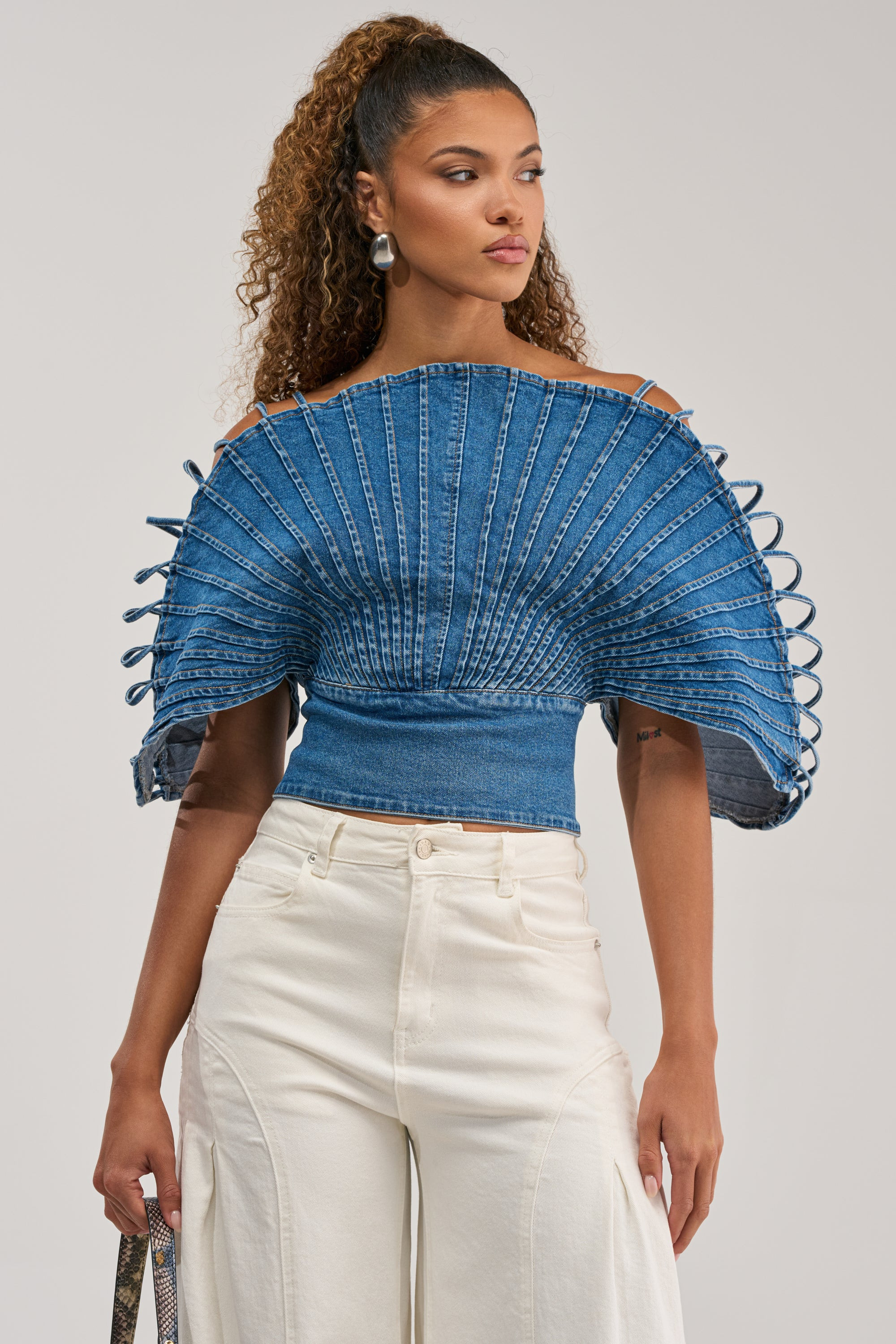 DENIM ON DENIM BLOUSE | AKIRA
