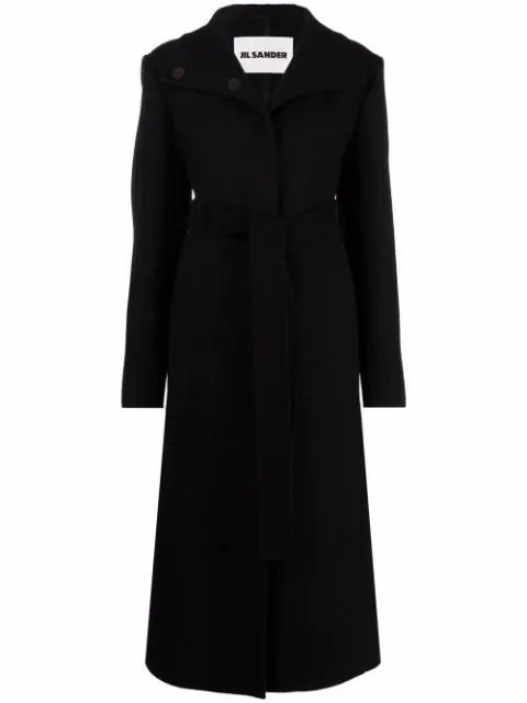 belted wool trench coat | Farfetch (US)