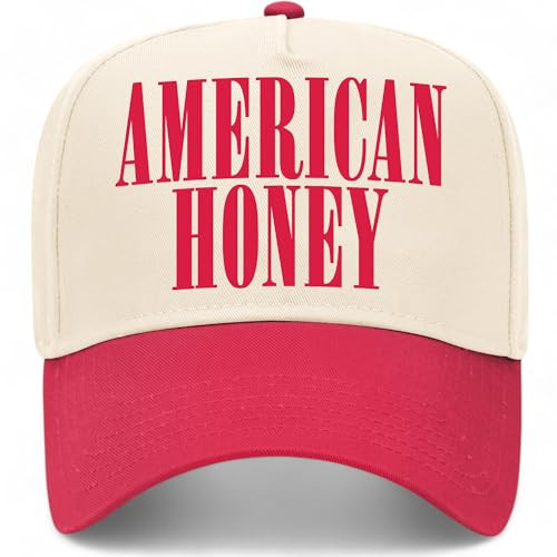 American Honey Vintage Trucker Hat | 4th of July USA Party | Premium Snapback Baseball Hat for Men & Women (US, Alpha, One Size, Red/Natural) | Amazon (US)