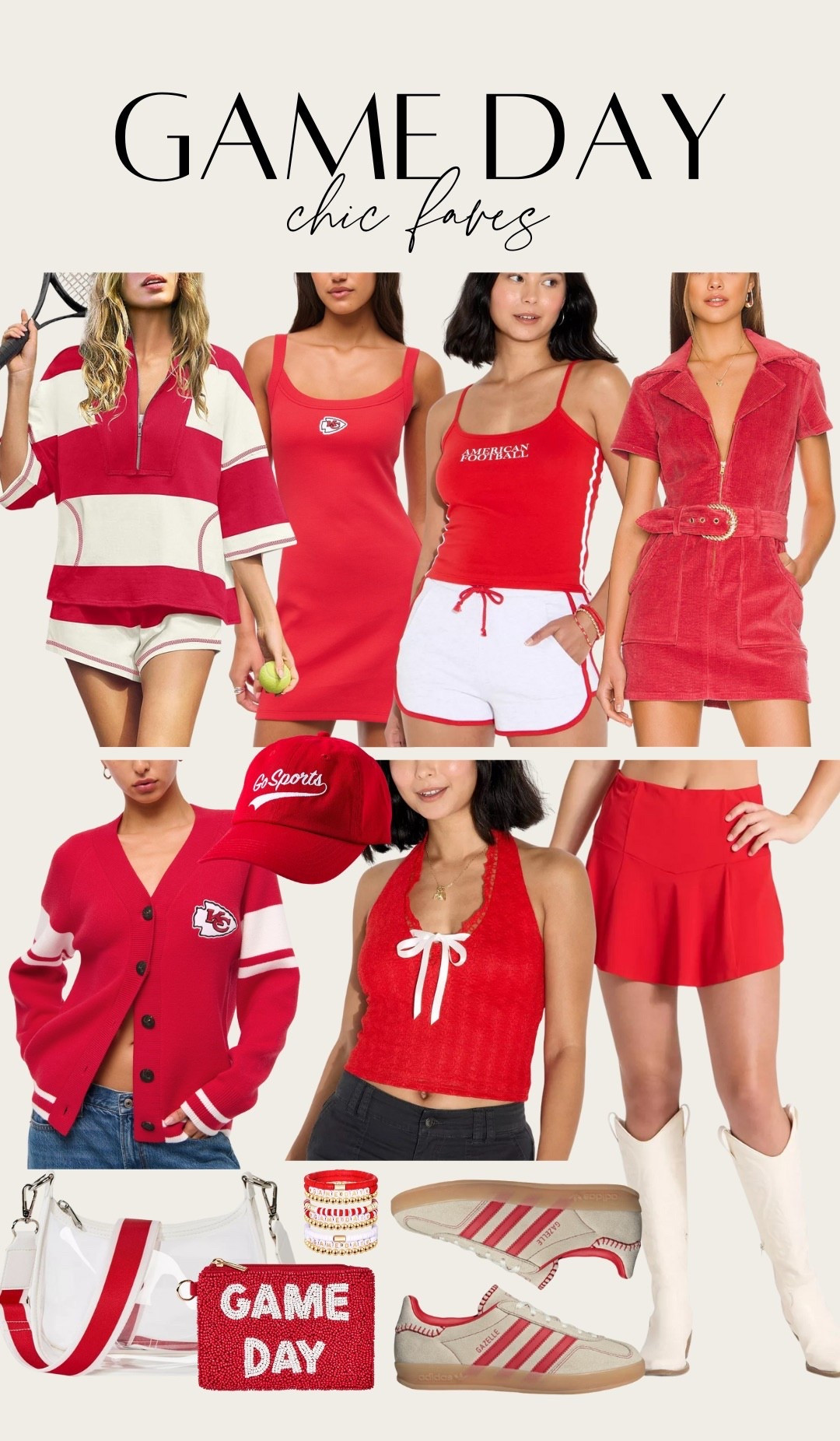 Game day outfits! Red game day style, football game outfit, Super Bowl outfit, teacher spirit day outfit, sports mom outfit 

#LTKStyleTip