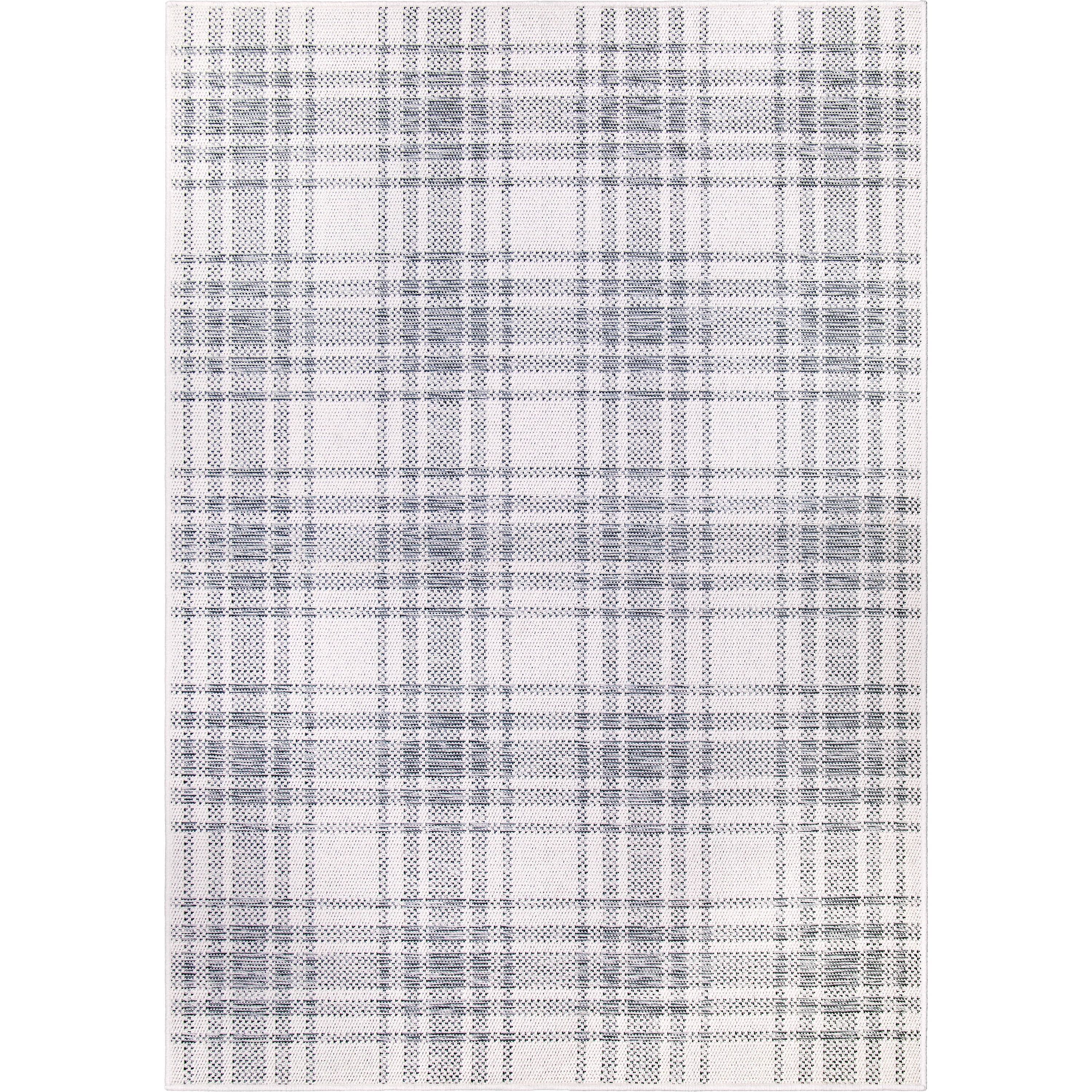 My Texas House Hampshire Plaid Reversible Indoor/ Outdoor Area Rug, Natural Skyview, 9' x 12' | Walmart (US)