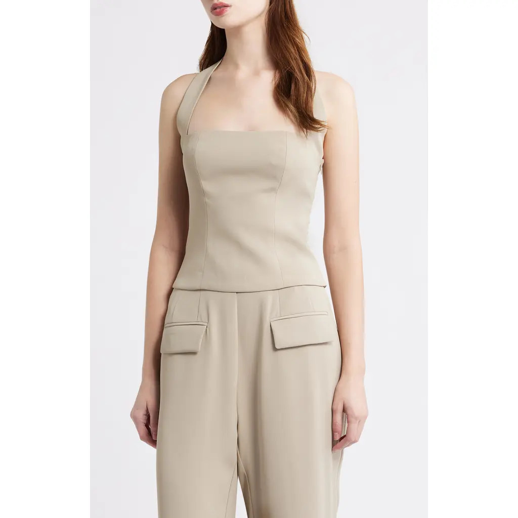 Odd Muse The Ultimate Muse Halter Top in Taupe at Nordstrom, Size Small | Nordstrom