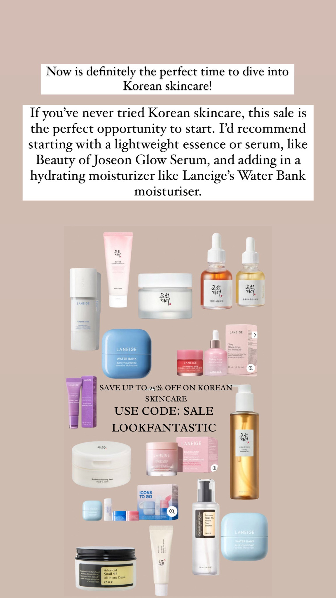 If you’ve never tried Korean skincare, this sale is the perfect opportunity to start. I’d recommend starting with a lightweight essence or serum, like Beauty of Joseon Glow Serum, and adding in a hydrating moisturizer like Laneige’s Water Bank Cream. 

#LTKWinterSale #LTKbeauty #LTKwinter