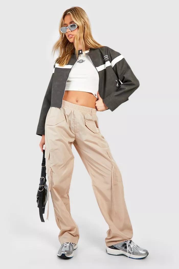 Shell Pocket Detail Cargo Pants | boohoo (US & Canada)