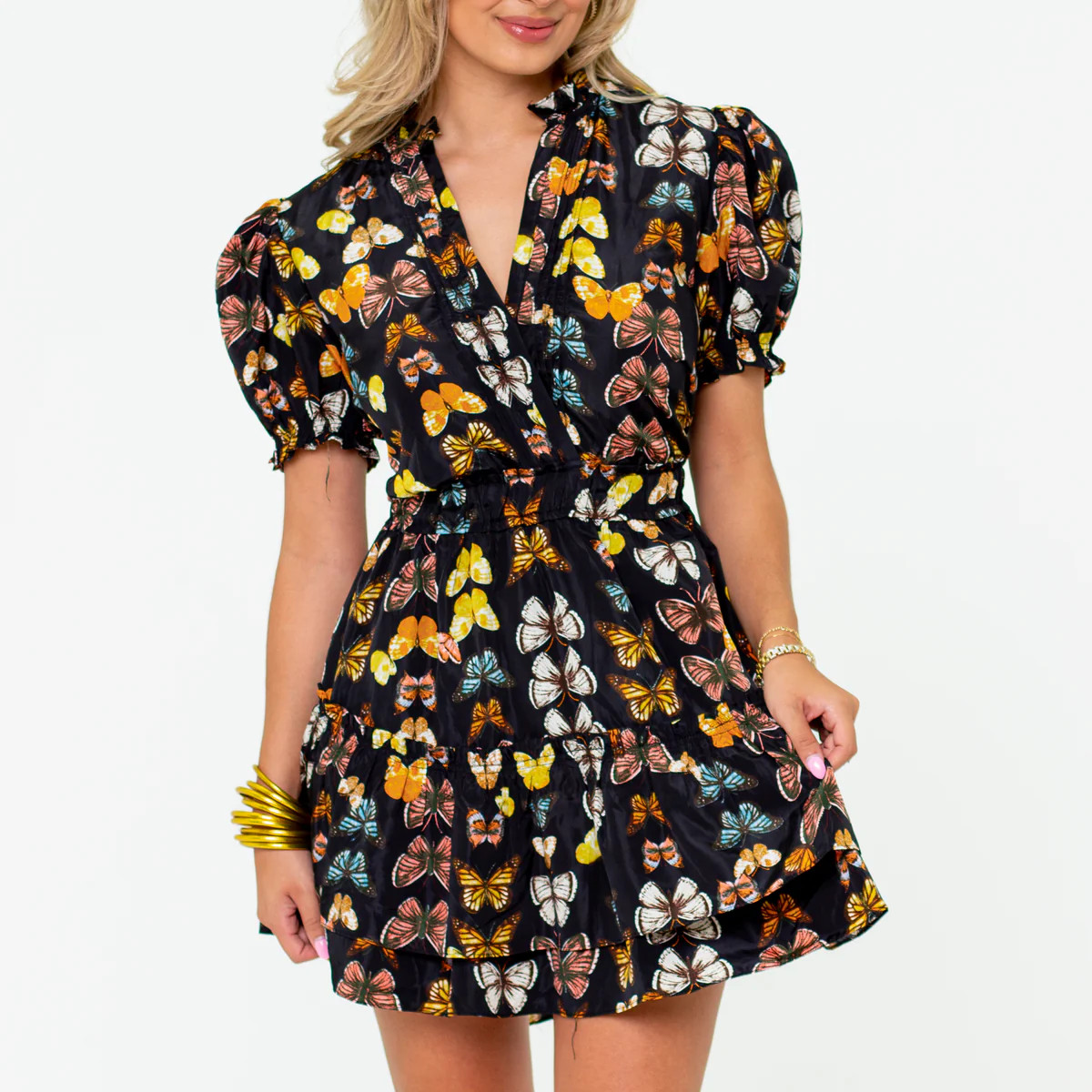 BuddyLove | Clementine Elastic Waist Mini Dress | Mariposa | BuddyLove