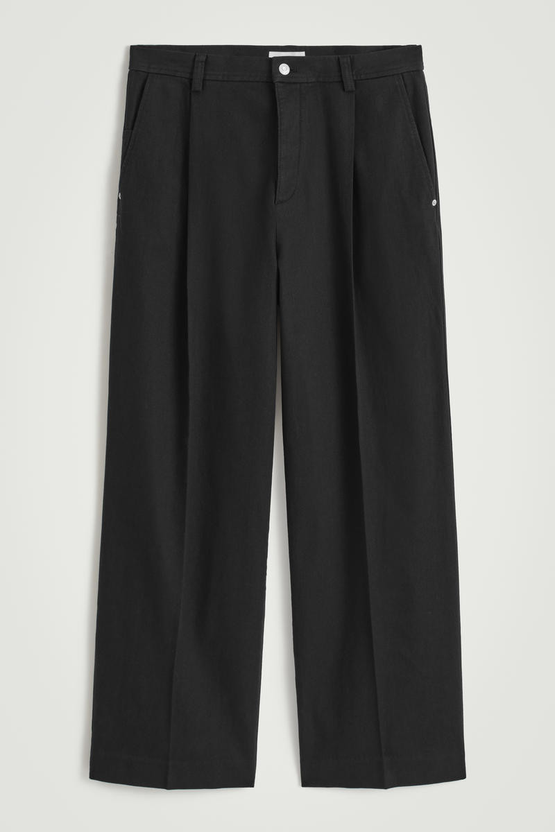 Pleated Wide-Leg Denim Pants | COS (US)