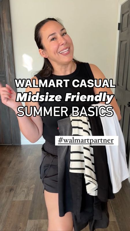 #walmartpartner I’m partnering with Walmart to bring you midsize friendly Summer Outfits! These basic tees are a step up with the sleeve detail. I love how they have extra fabric so your bra doesn’t show. I’ll be wearing this tank top all summer. It’s a great layering piece. I also really loved the “Athletic” shorts! What was your favorite? Follow me for more affordable casual midsize outfit ideas! #walmartfashion @walmartfashion

#LTKstyletip #LTKfindsunder50 #LTKSeasonal