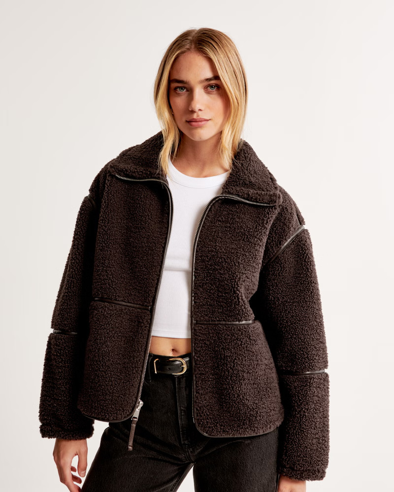 Sherpa Mockneck Full-Zip | Abercrombie & Fitch (US)