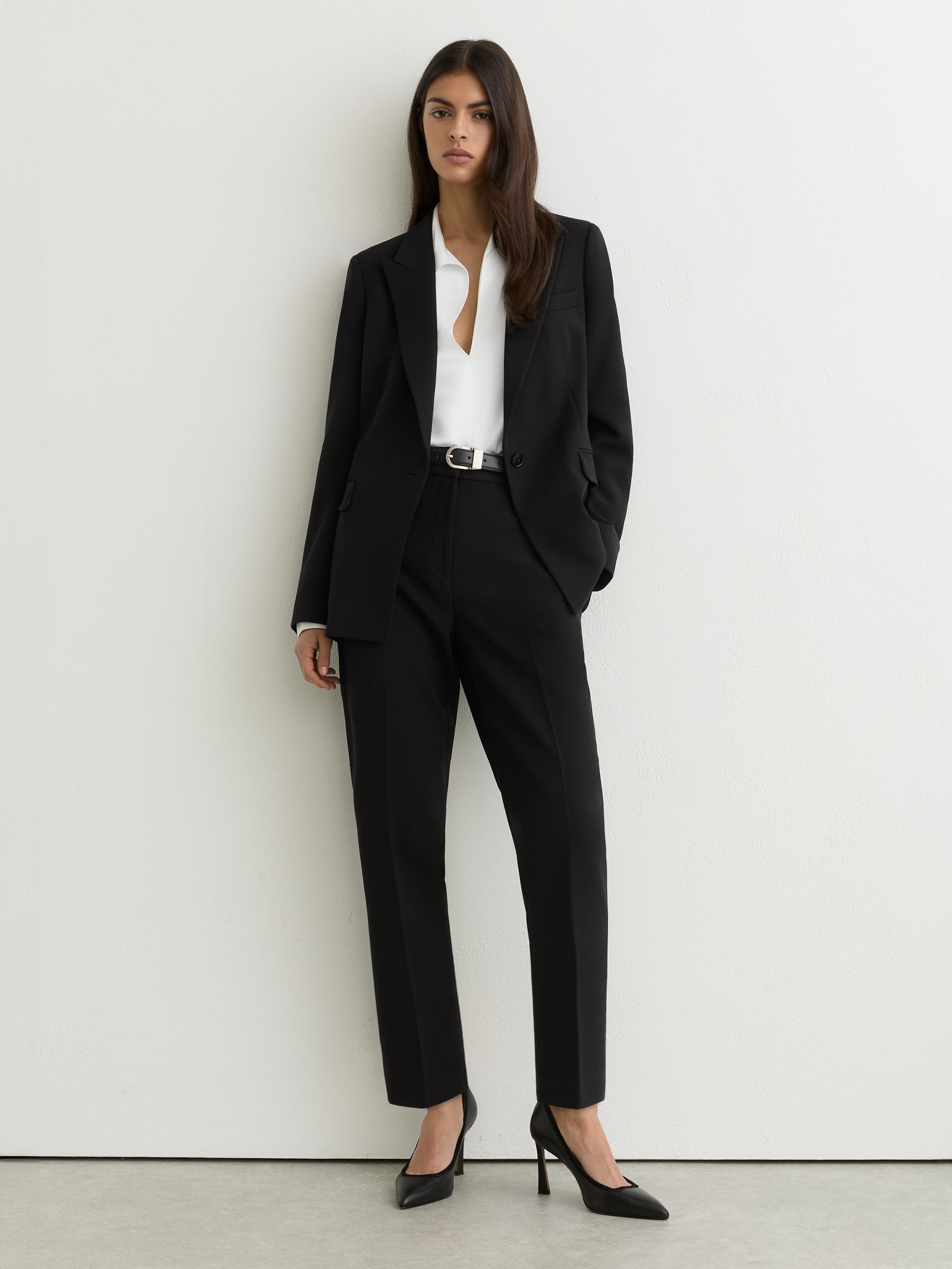 Reiss Tailored Single Breasted Suit Blazer in Black | REISS | Reiss US
