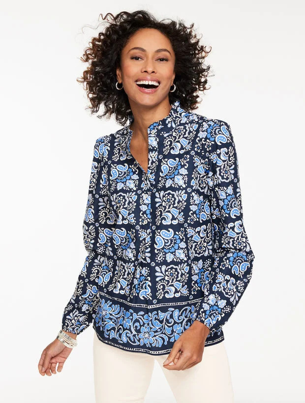 Ruffle Popover - Jacobean Border | Talbots
