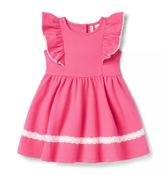 Lace Trim Ponte Dress | Janie and Jack