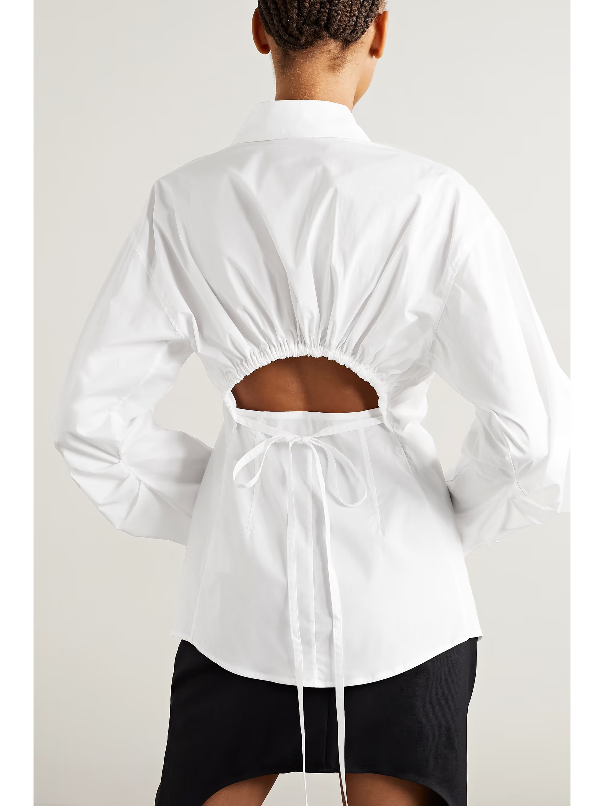 Cutout stretch-cotton poplin shirt | NET-A-PORTER APAC