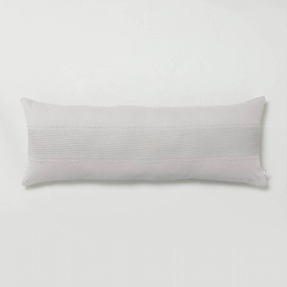 16"x42" Slub Center Stripe Oversized Lumbar Bed Pillow - Hearth & Hand™ with Magnolia | Target