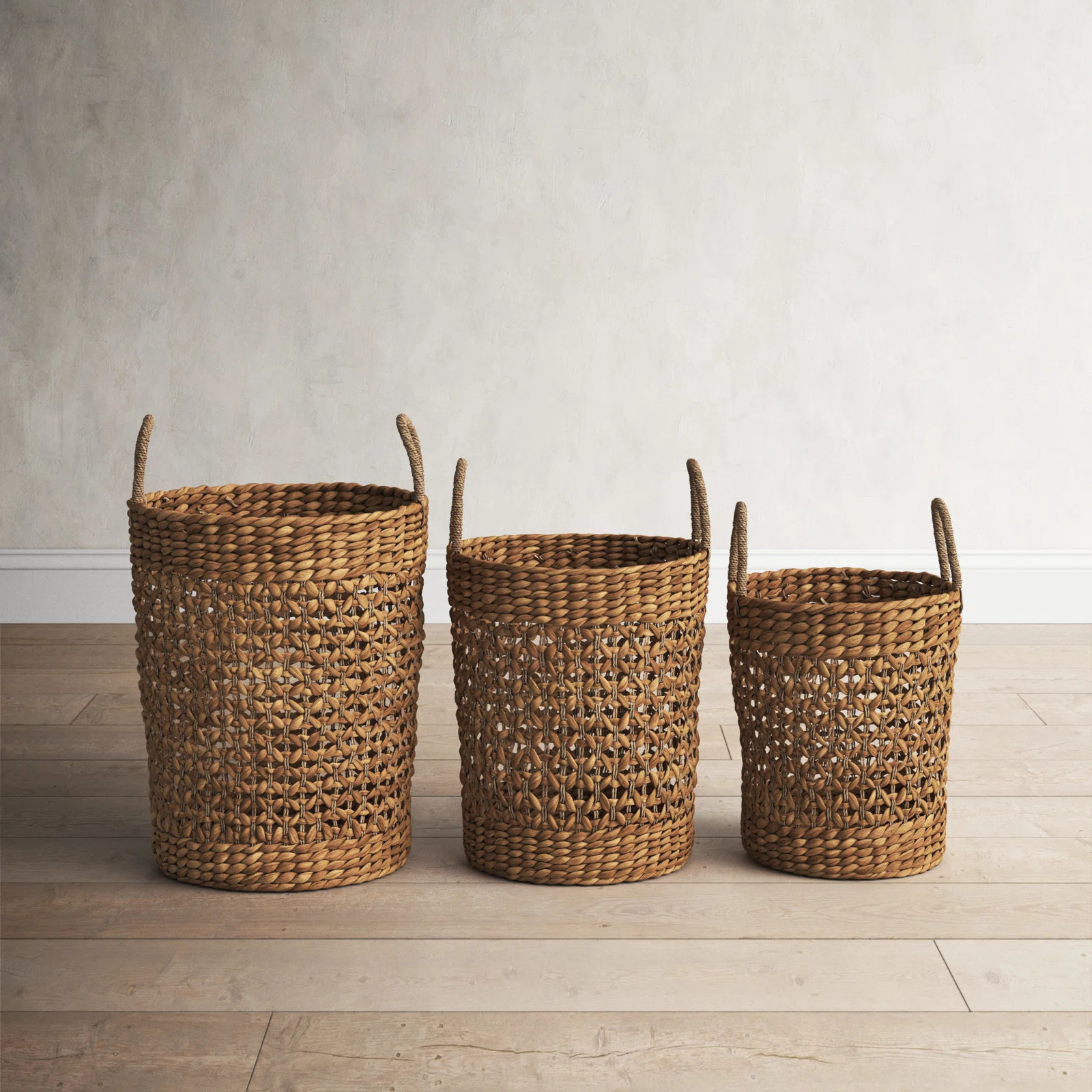 Seagrass Handmade Woven Decorative and Functional Storage Basket with Handles | Wayfair North America
