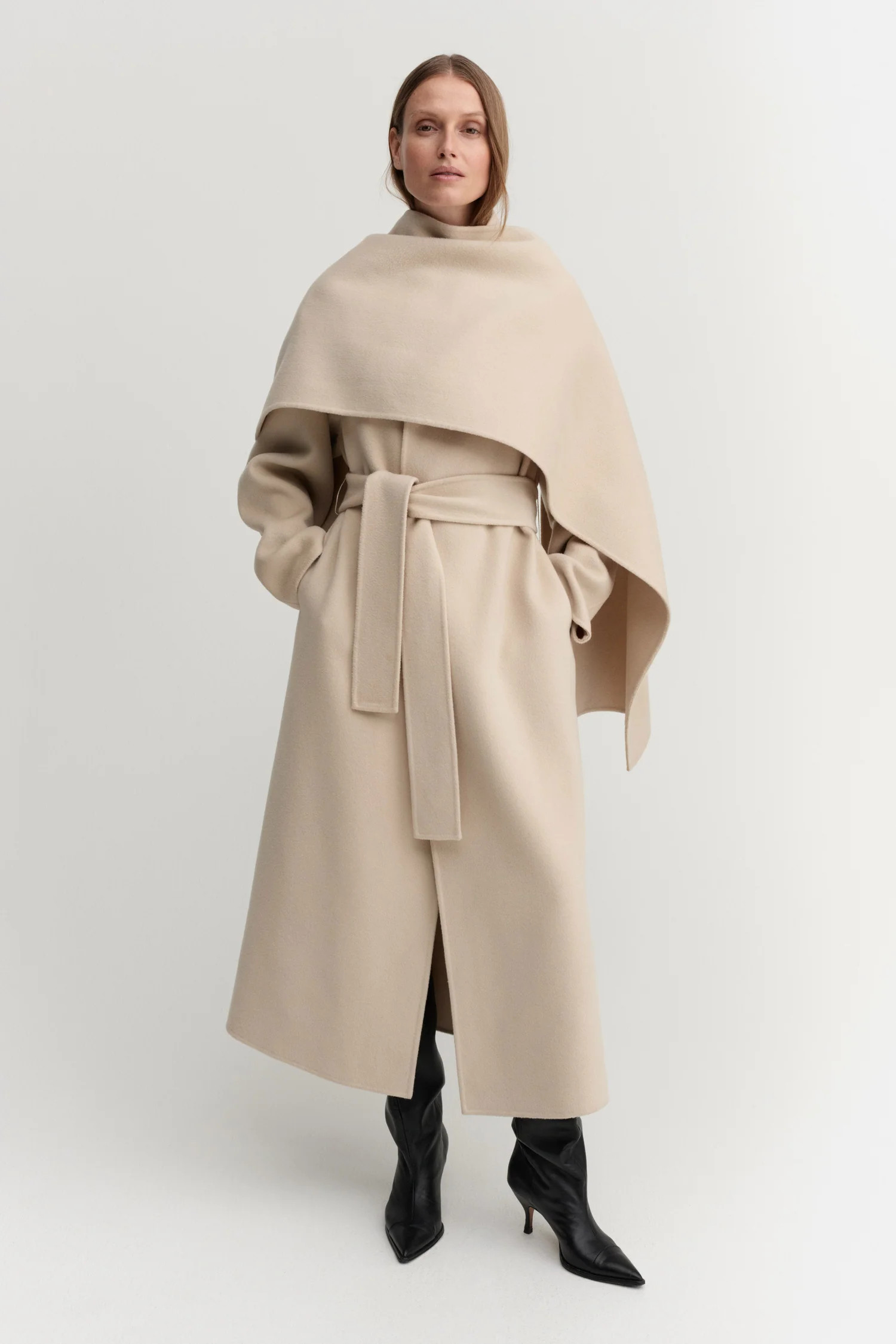 Micha Doublé Scarf, sand | Almada Label