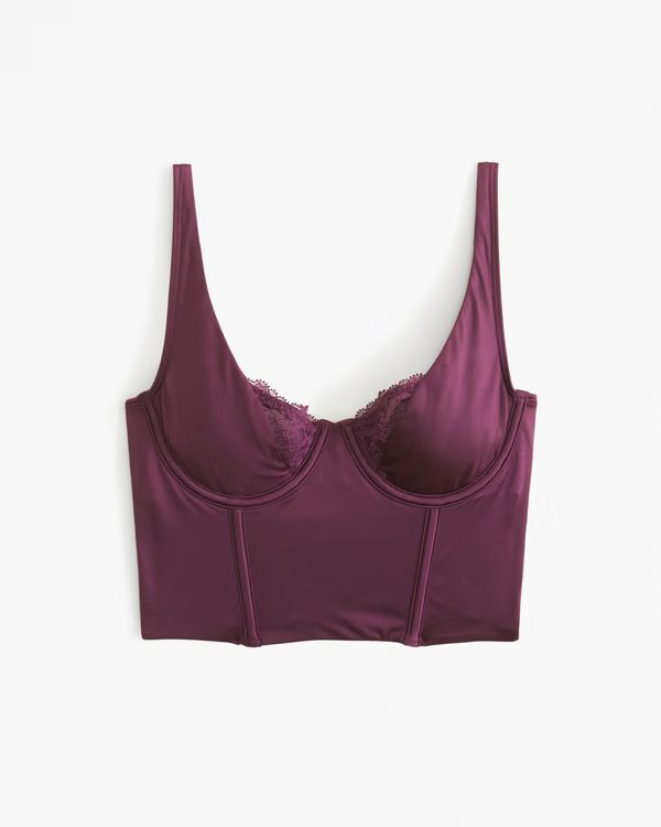 Women's Lace and Satin Balconette Corset | Women's Intimates & Sleepwear | Abercrombie.com | Abercrombie & Fitch (US)