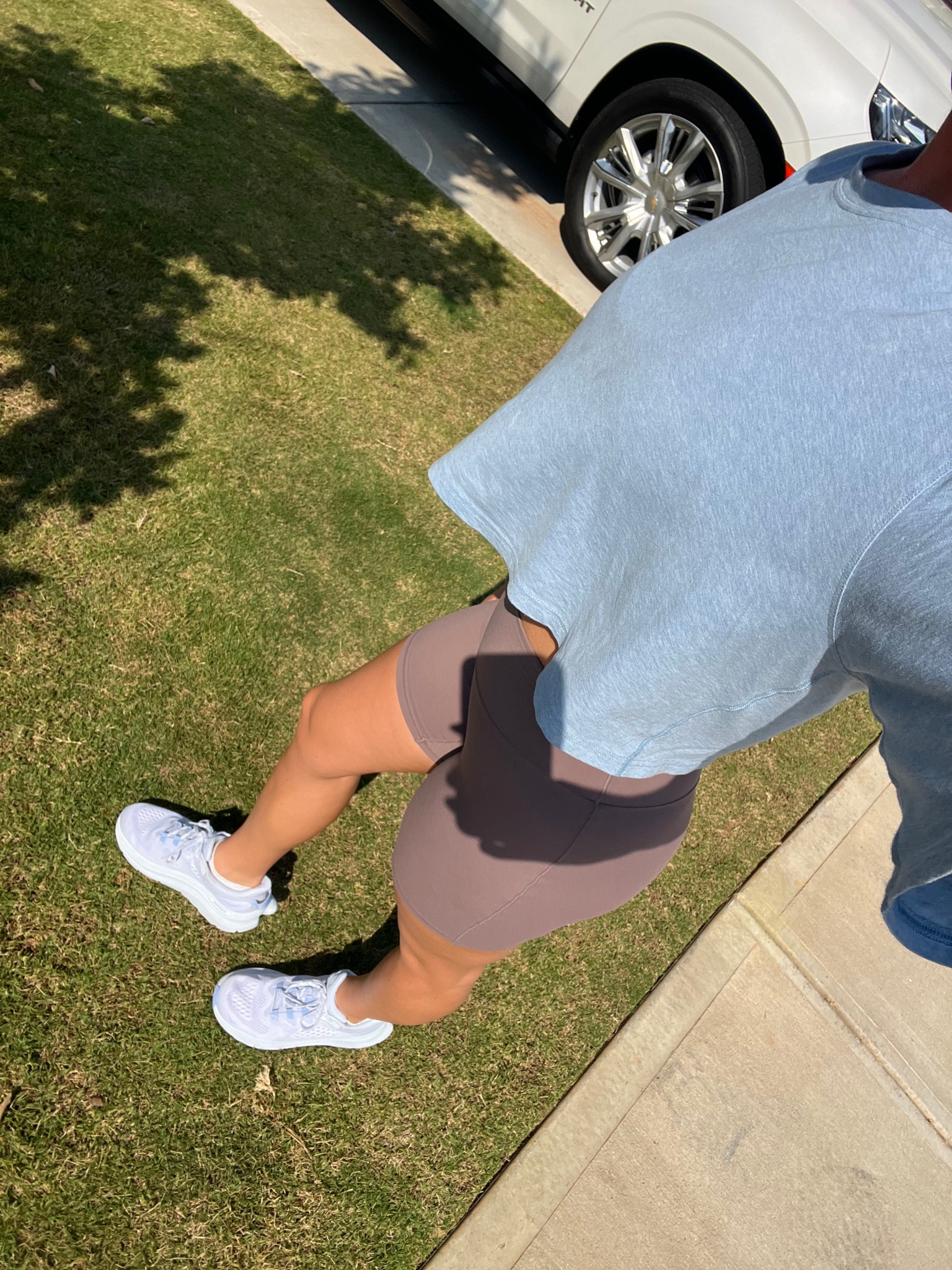 Quick errands outfit! Top is Amazon, shorts are Buff Bunny, & shoes are HOKA

#LTKStyleTip #LTKBeauty #LTKFitness