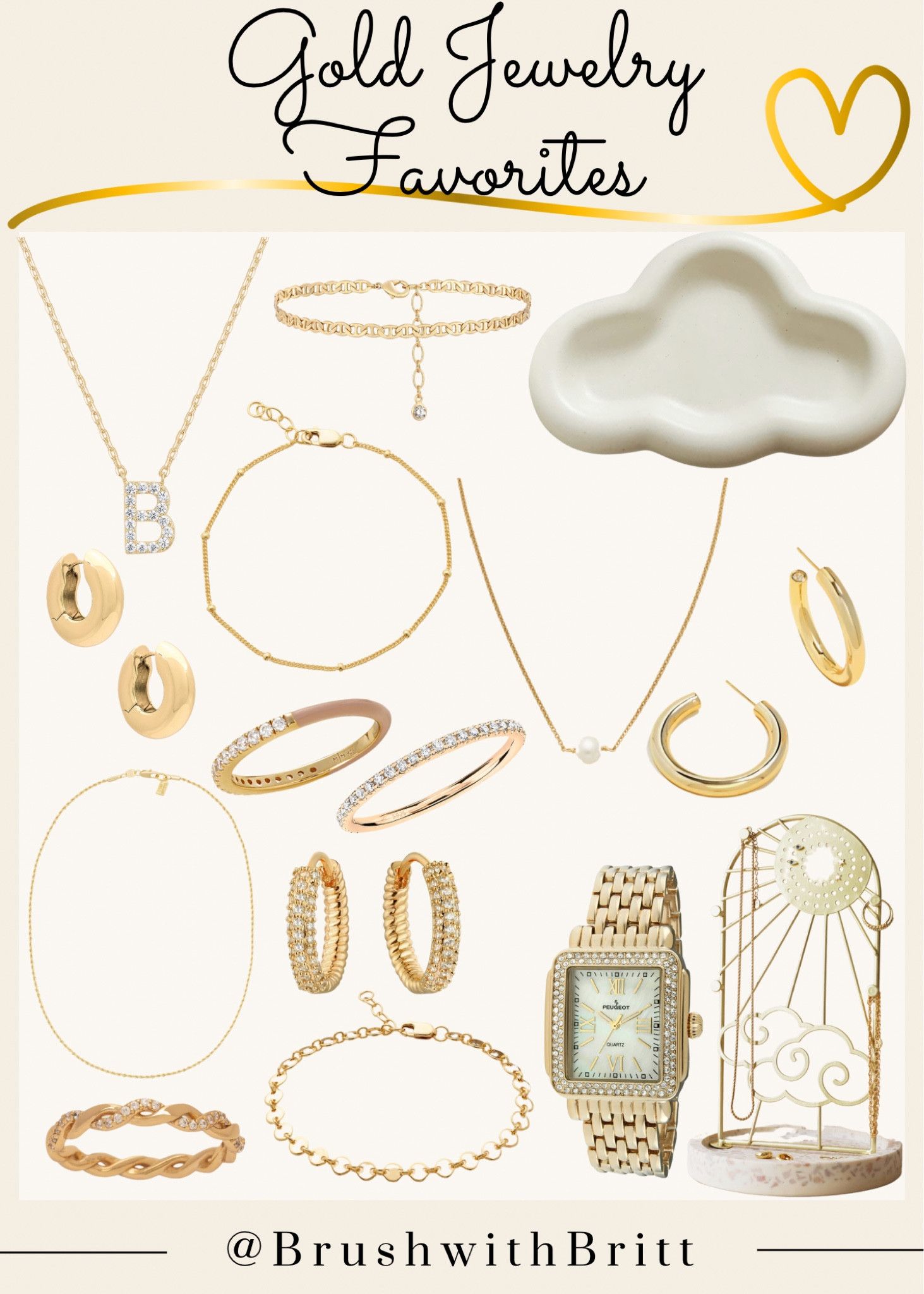 Gold jewelry picks! ✨💛💍 | jewelry, Amazon finds, Amazon jewelry, affordable jewelry, Kendra Scott, gift idea, earrings, necklace, bracelet, jewelry tray, cloud jewelry tray, jewelry stand, jewelry organizer, initial necklace, made by Mary jewelry, gold hoops, under $100, gold jewelry, watches.

#LTKunder100 #LTKFind #LTKGiftGuide