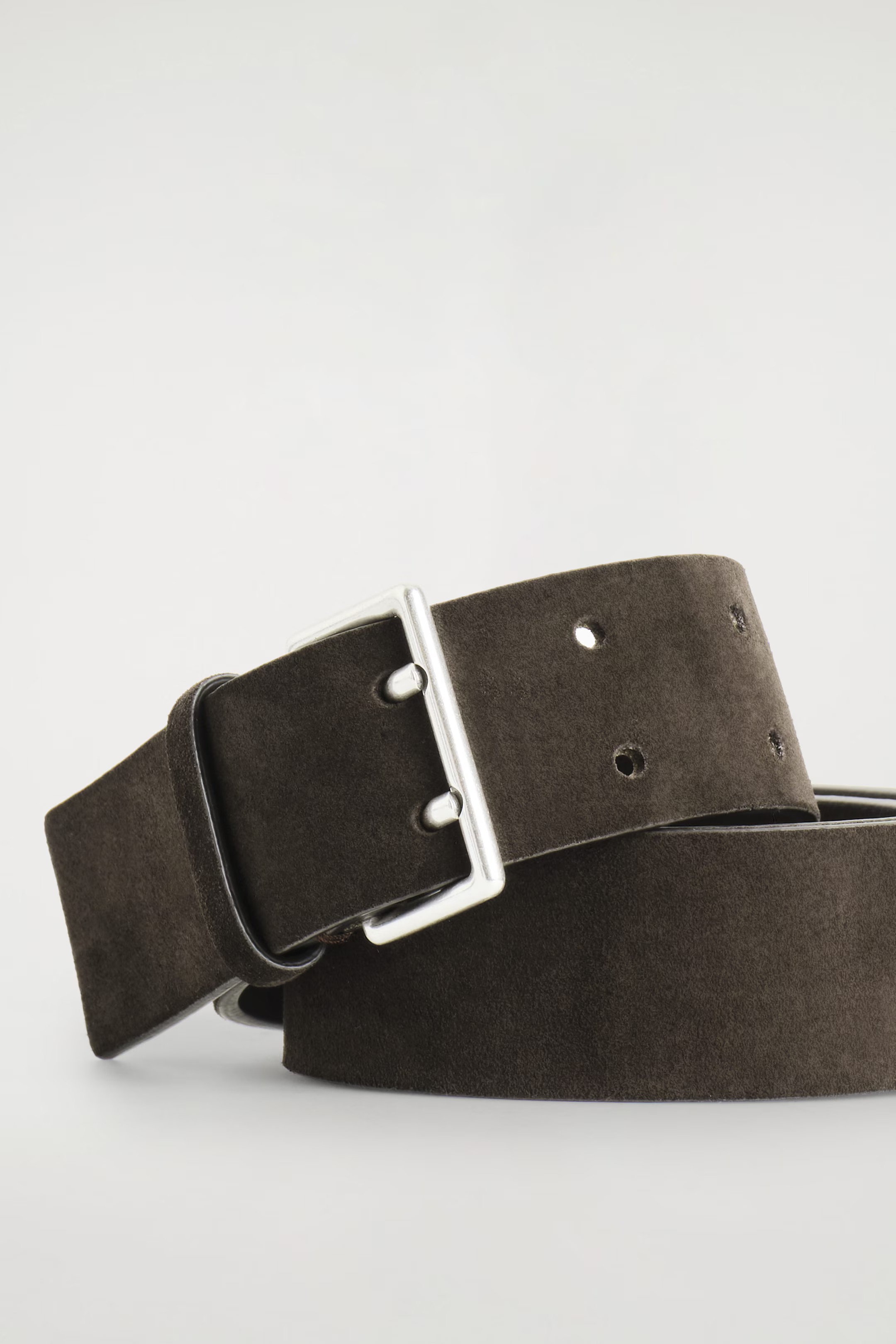 DOUBLE-PRONG SUEDE BELT - BROWN | COS | COS UK