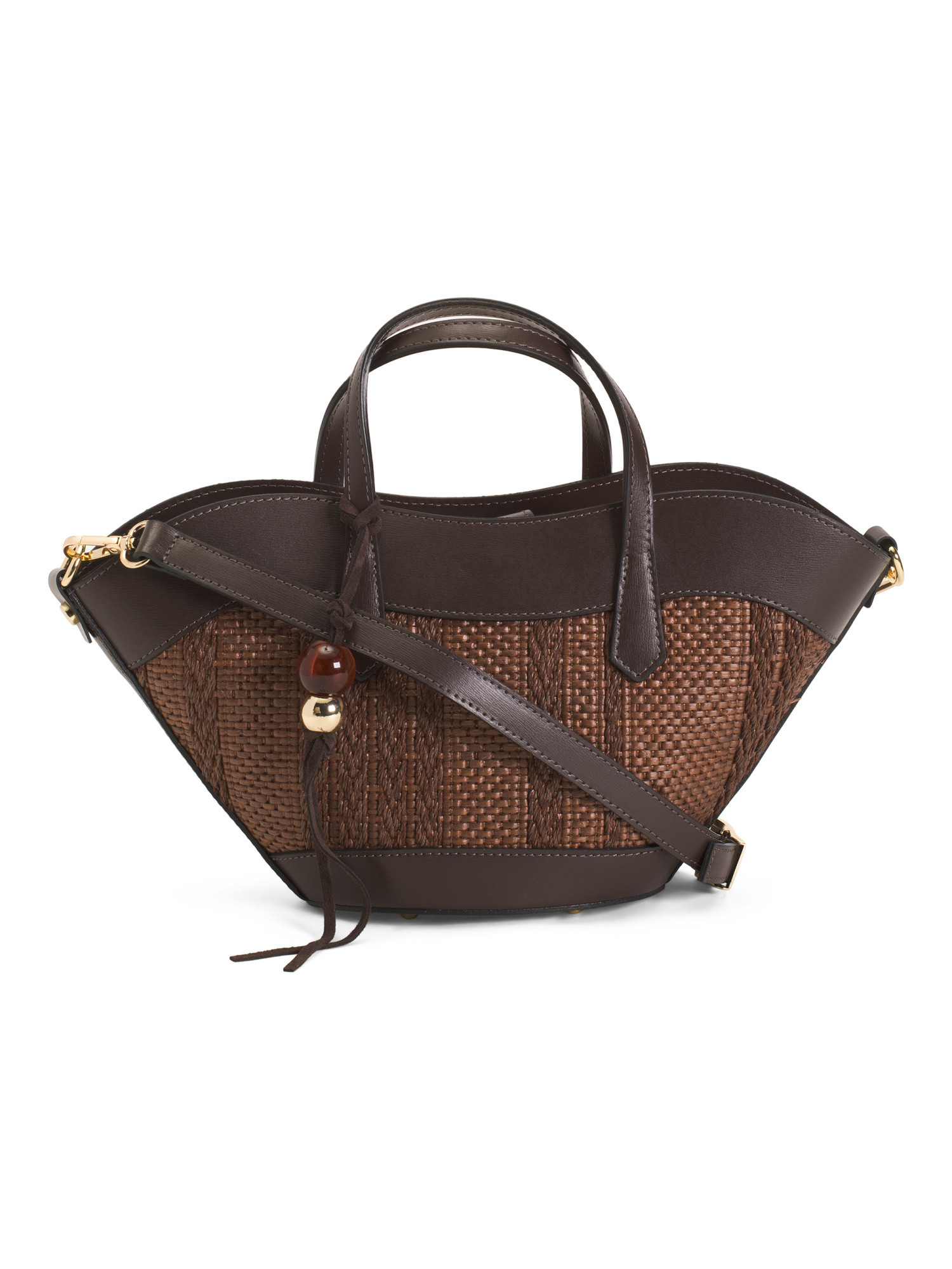 Made In Italy Straw Tulip Tote | TJ Maxx