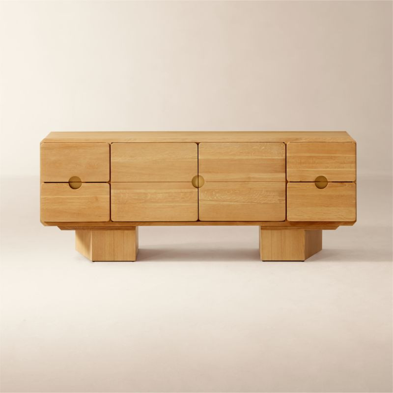 Bishop 72" Natural Oak Wood Credenza + Reviews | CB2 | CB2