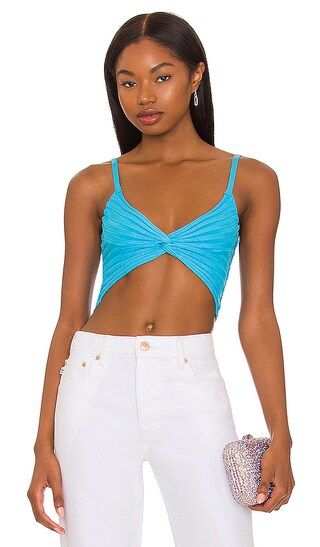 Carla Knot Top in Blue | Revolve Clothing (Global)