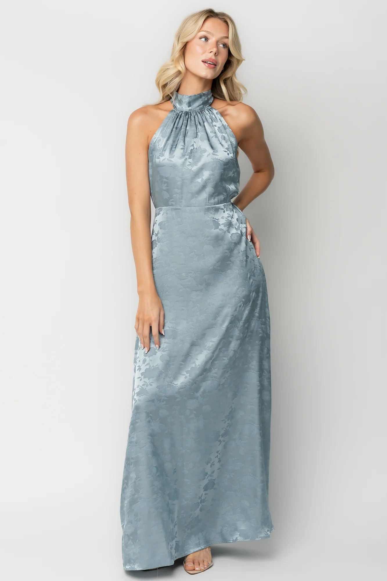 Milan Halter Maxi Dress | Blue | Baltic Born