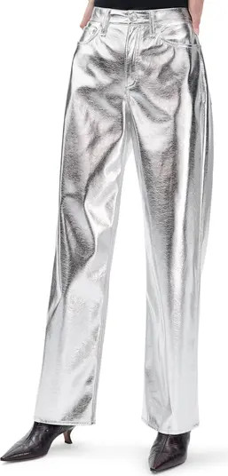Logan High Waist Faux Leather Wide Leg Pants | Nordstrom