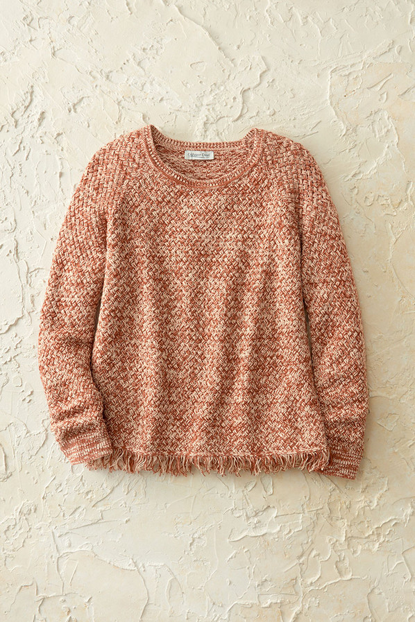 Marled Fringed Sweater | Coldwater Creek
