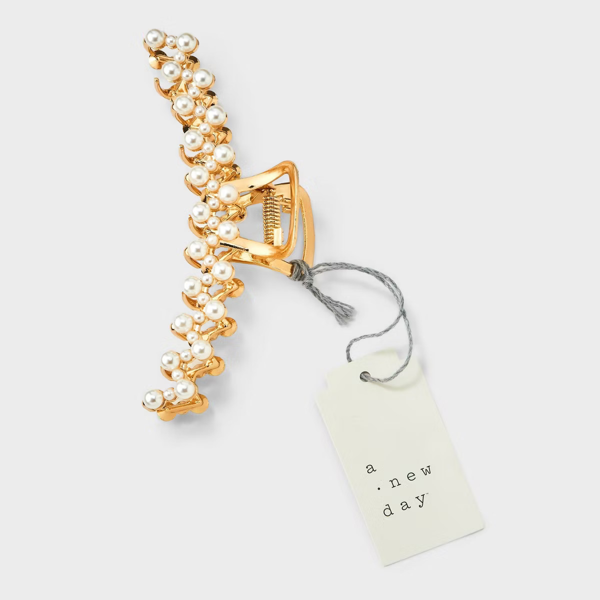 Metal Pearled Claw Hair Clip - A New Day™ Gold | Target