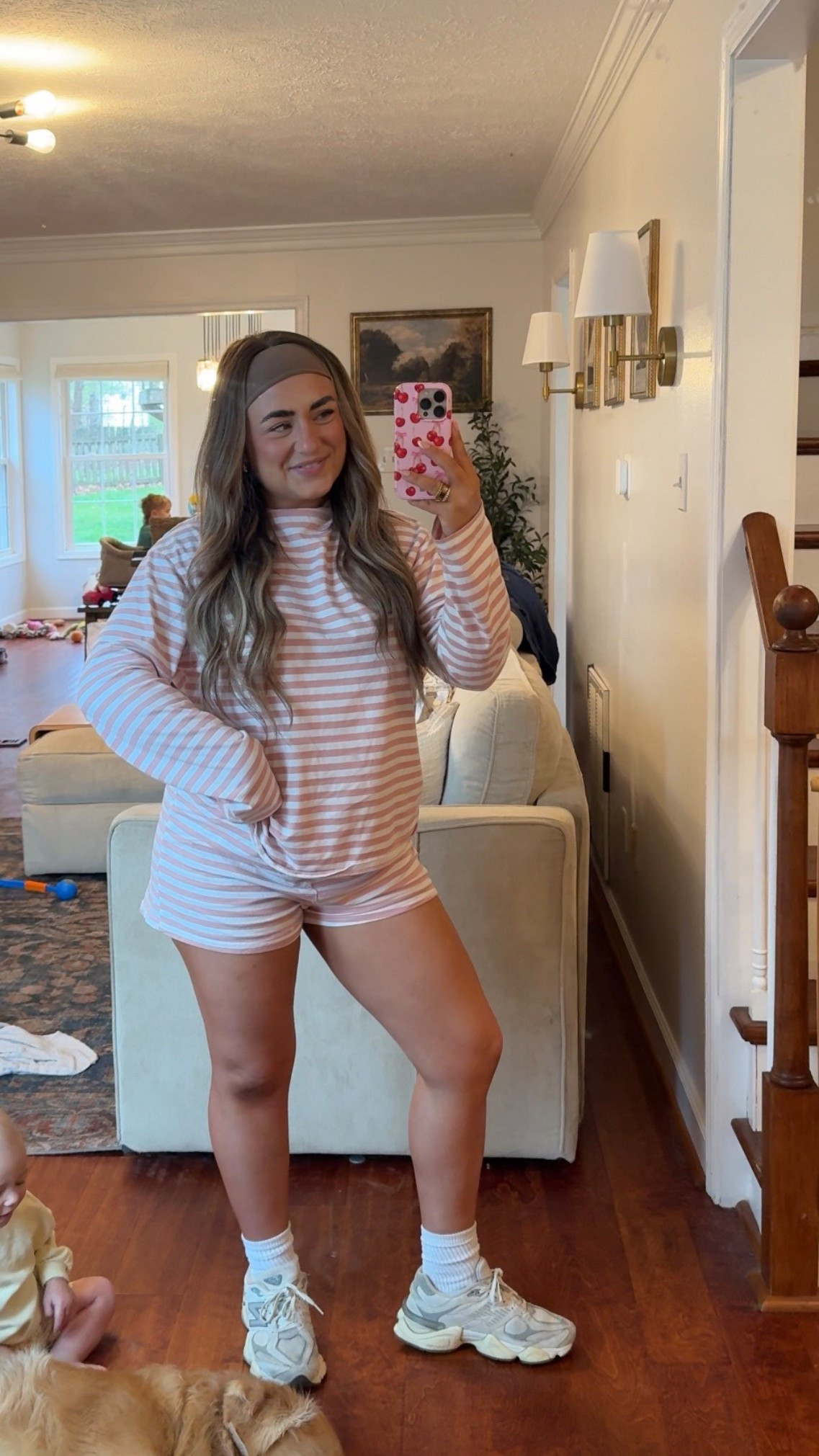 ootd!! loving this little striped set 👏🏼

#LTKPetite #LTKmomlife #LTKootd