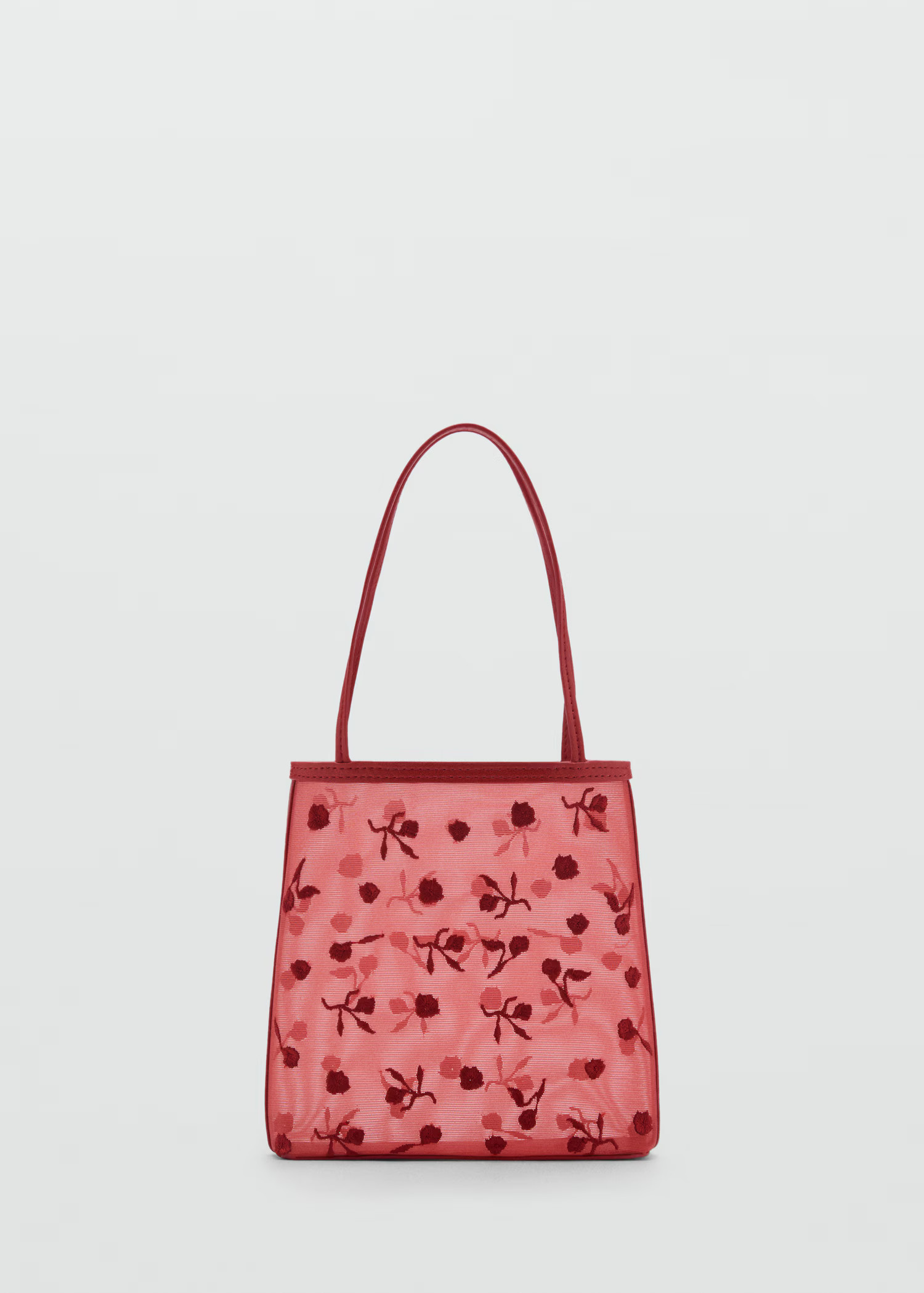 Flower-embroidered mesh bag - Women | MANGO United Kingdom | MANGO (UK)