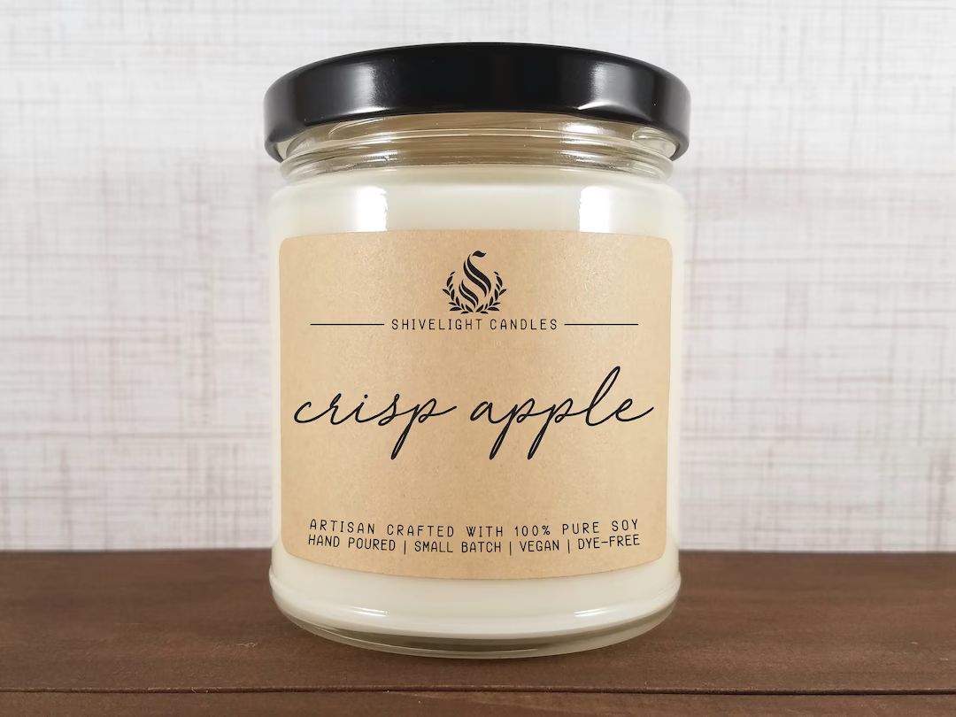 CRISP APPLE  9 Oz Soy Candle  Apple Candle  Fresh Apple - Etsy | Etsy (US)