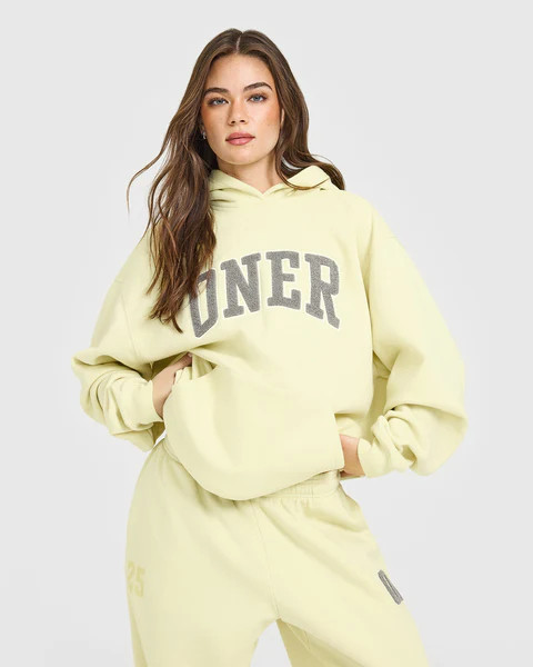 Foundations Oversized Oner 25 Hoodie 
 Pastel Yellow | Oner Active (UK / US)