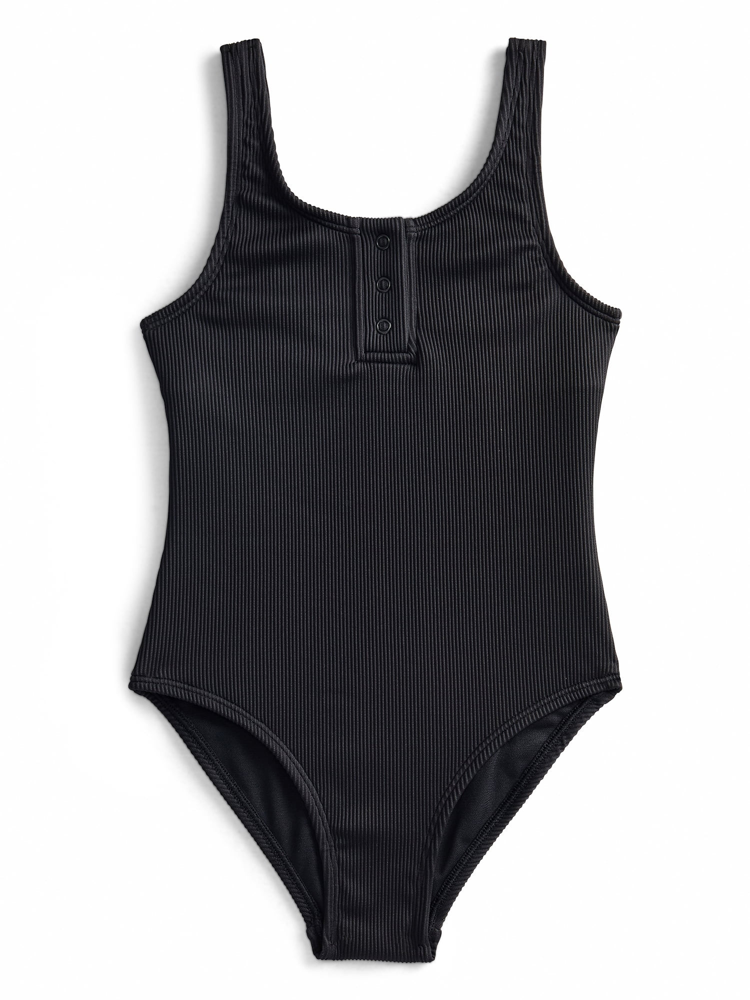 Weekend Academy Girls Henley Rib One Piece Swimsuit, Sizes 4-18 | Walmart (US)