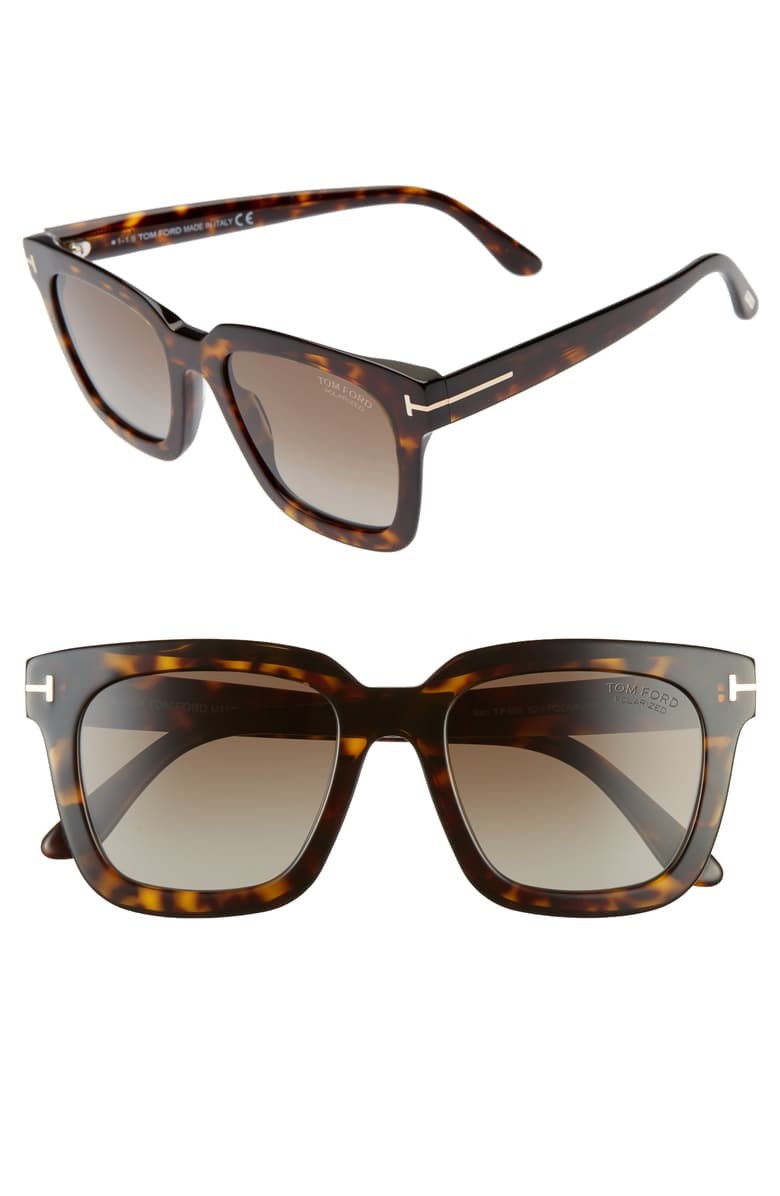 Sari 52mm Square Polarized Sunglasses | Nordstrom