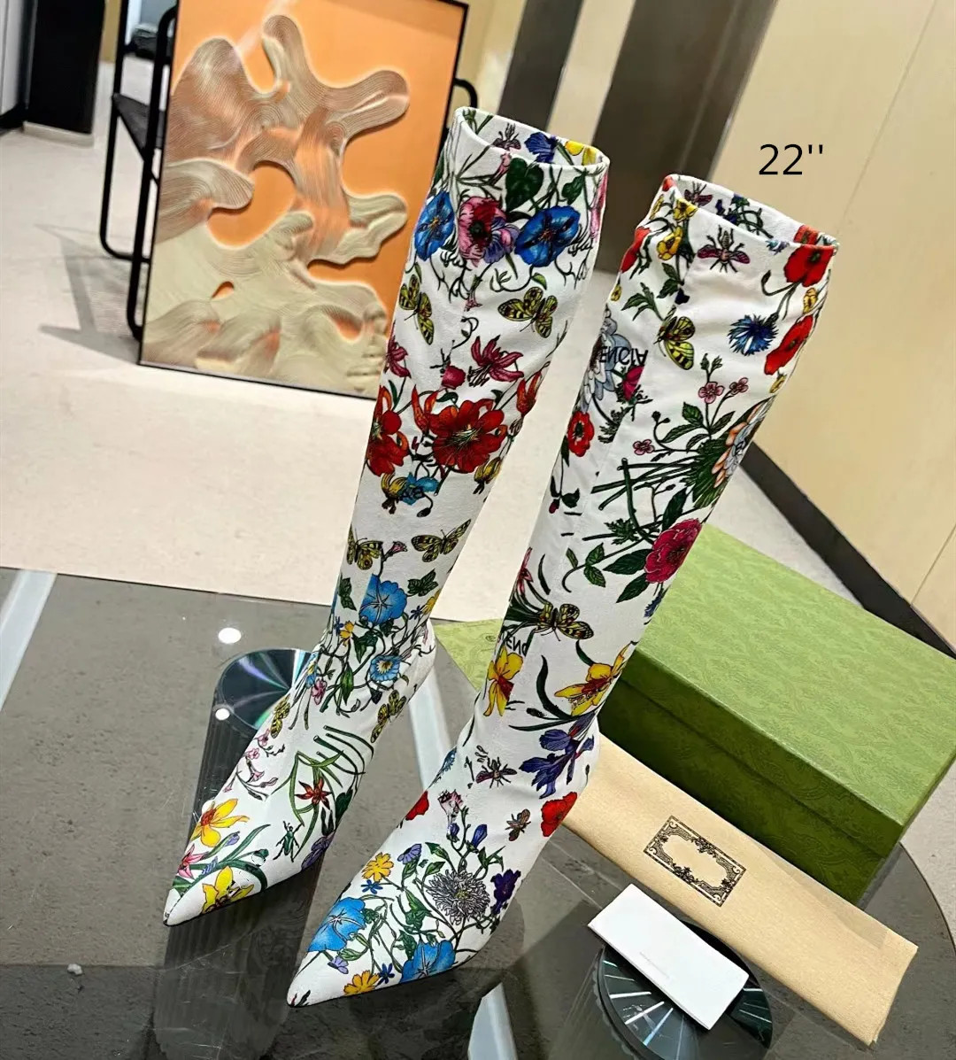 The Hacker Project Aria Knitted Sock Over Knee High Tall Stiletto Boots Stretch Thigh High Pointe... | DHGate