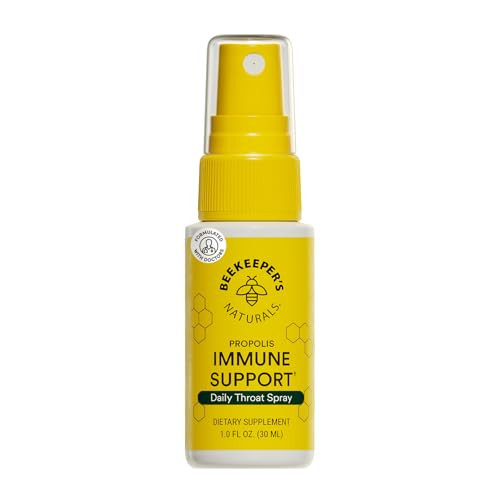 Propolis Throat Spray by Beekeeper's Naturals - 95% Bee Propolis Extract, Natural Immune Support & Sore Throat Relief - Antioxidants, Keto, Paleo, Gluten-Free (1.0 oz)(Pack of 1) | Amazon (US)