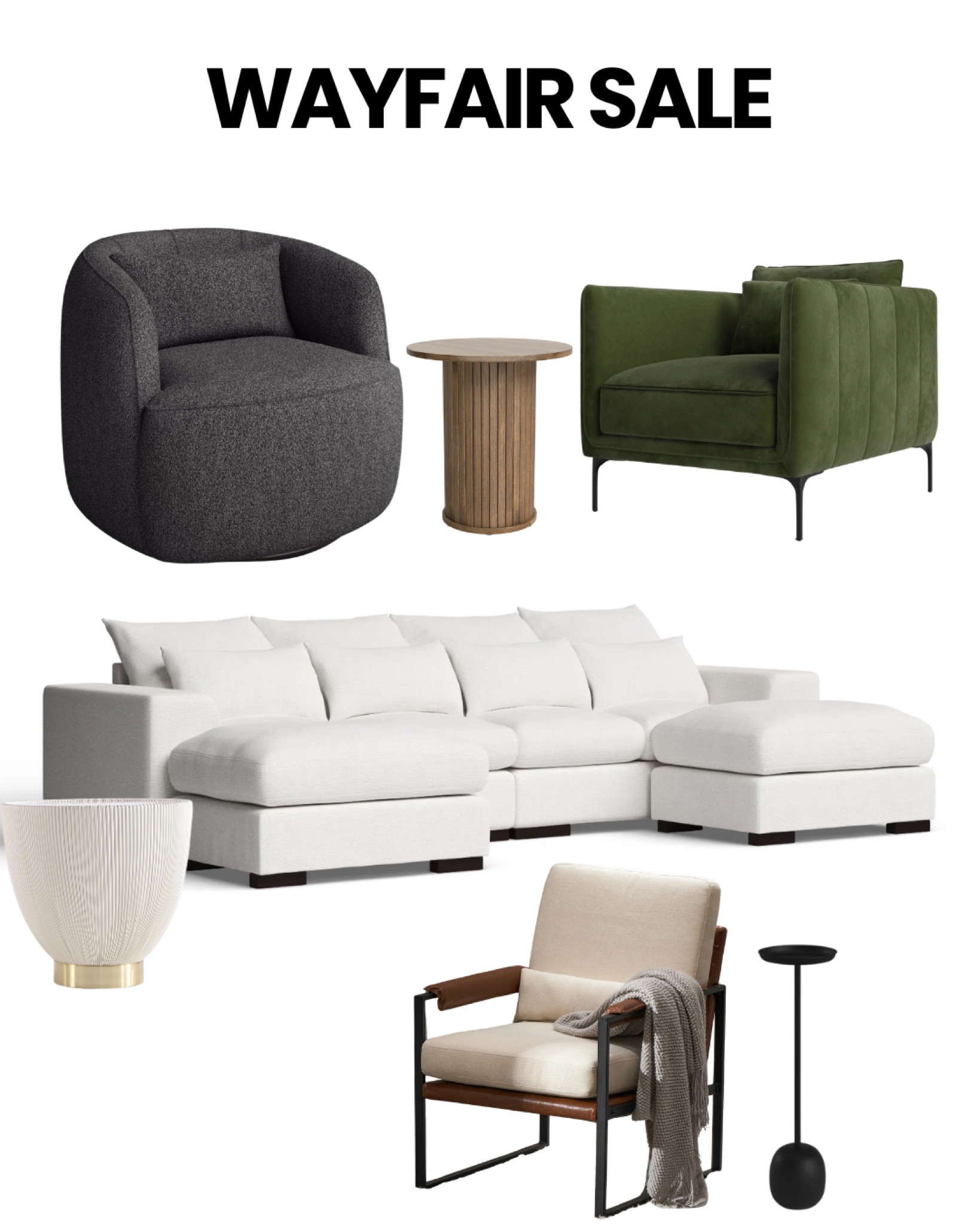 Wayfair way day deals sectional accent chairs side tables beverage table neutral modern organic 

#LTKSeasonal #LTKhome #LTKsalealert